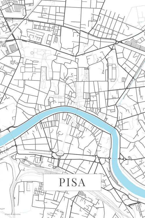 Plakát Pisa white