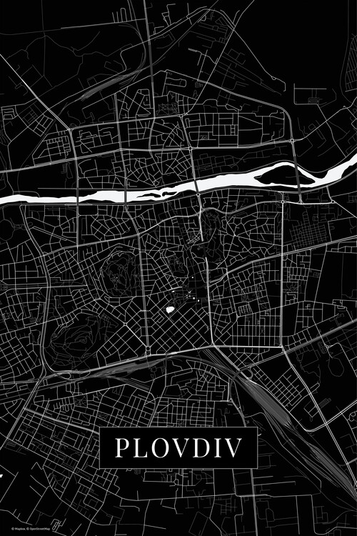 Plakát Plovdiv black