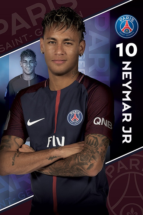 Plakát PSG - Neymar 17/18
