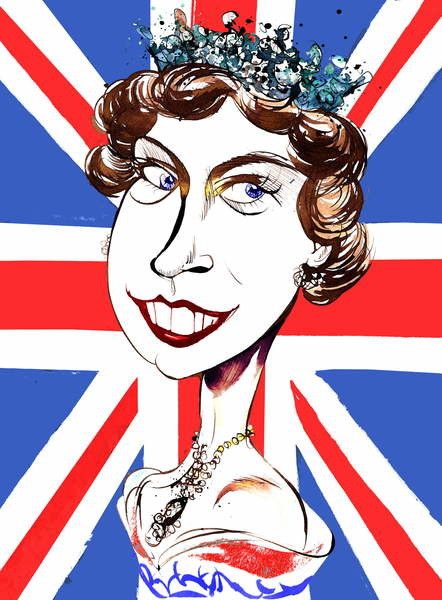 Plakát Queen Elizabeth II   , young  by Neale Osborne