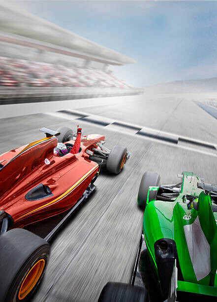 Plakát Red open-wheel single-seater racing car Car