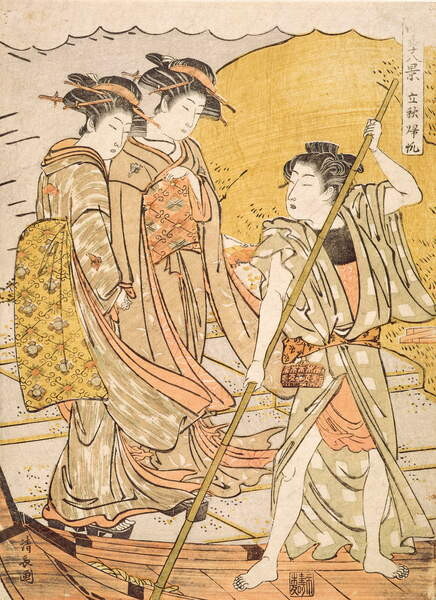 Plakát Returning Boats at the Beginning of Autumn, c.1779