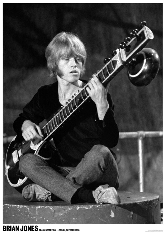 Plakát Rolling Stones / Brian Jones  - Ready Steady Go / Sitar
