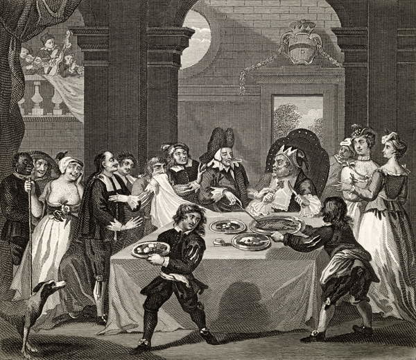 Plakát Sancho at the Feast Starved by his Physician,