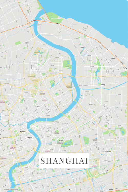Plakát Šanghaj color