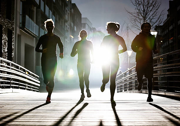 Plakát small group of runners