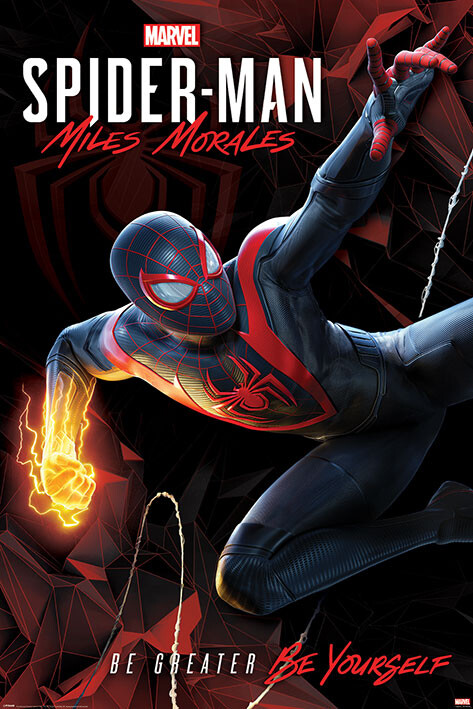 Plakát Spider-Man Miles Morales - Cybernetic Swing