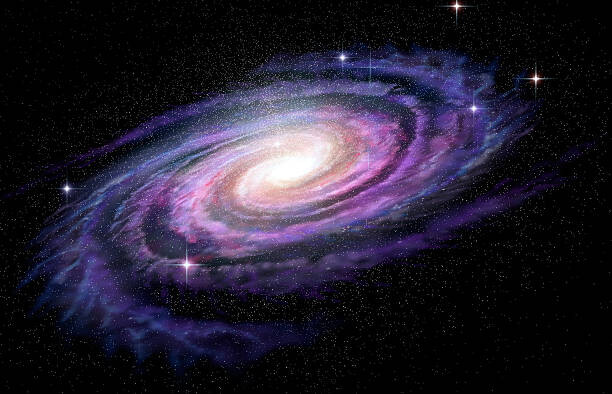Plakát Spiral Galaxy in deep spcae, 3D illustration