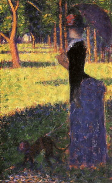 Plakát Study for La Grande Jatte: Woman with a Monkey, 1884