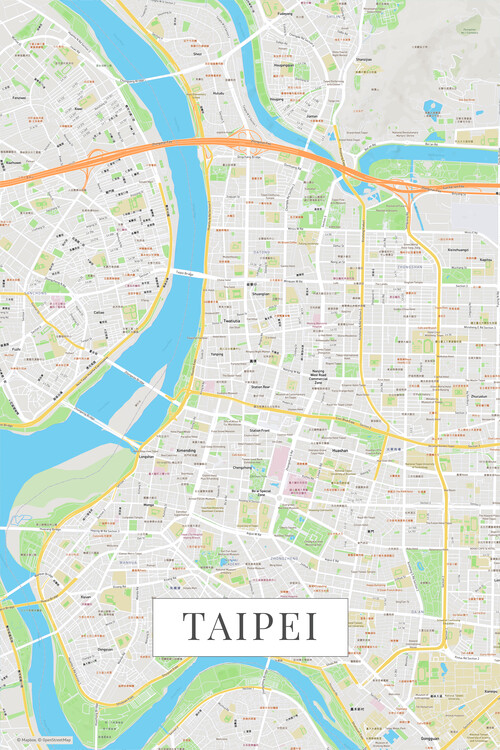 Plakát Taipei color