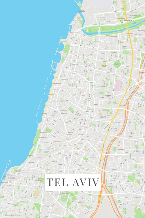 Plakát Tel Aviv color