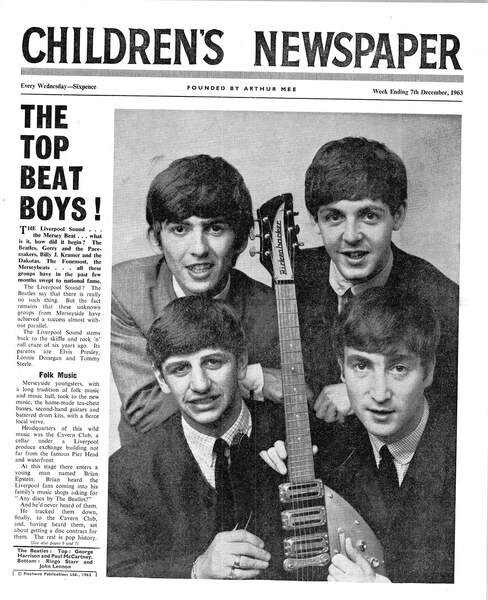 Plakát The Beatles, front page of 'The Children's Newspaper', December 1963
