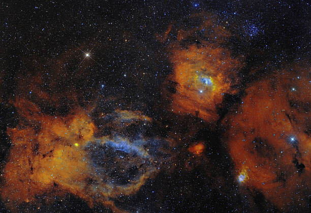 Plakát The Bubble Nebula and open star