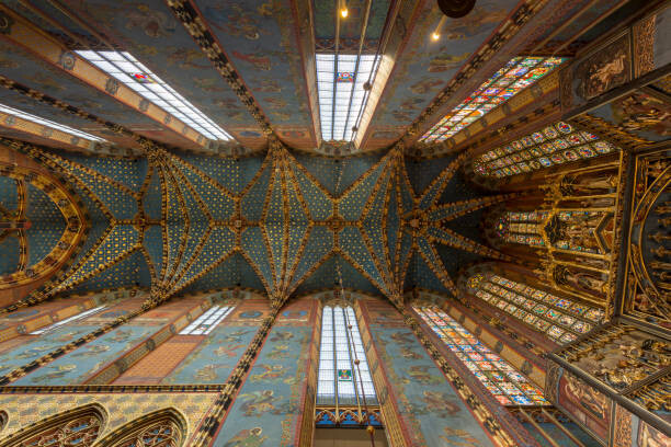Plakát The choir of St Mary's basilica in Krakow, Poland.