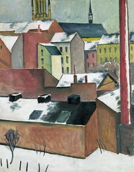 Plakát The Church of St Mary in Bonn in Snow, 1911