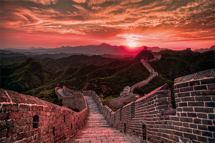 Plakát The Great Wall Of China - Sunset