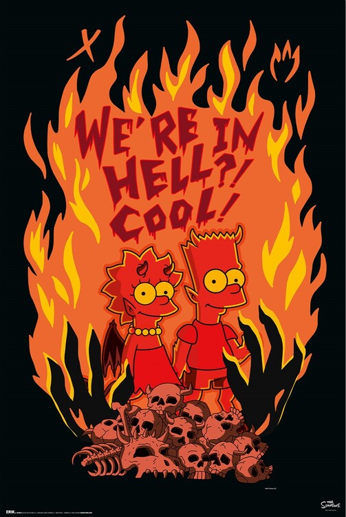 Plakát The Simpsons - We are in hell! Cool!