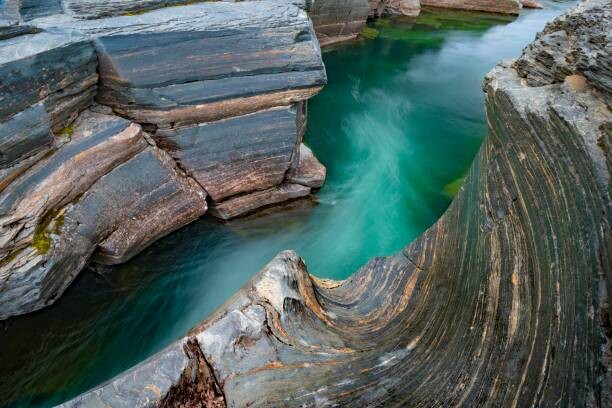 Plakát Turquoise River Abiskojakka, Abiskojakka, flows through