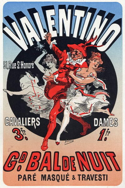 Plakát Valentino, Masquerade Ball in Paris