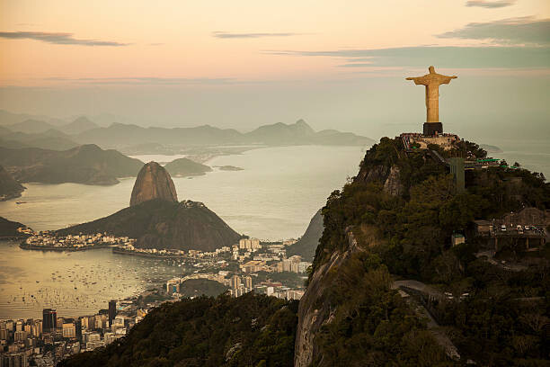 Plakát View of Rio de Janeiro at dusk