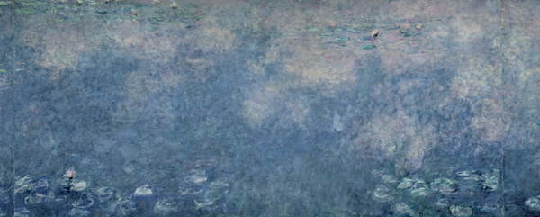 Plakát Waterlilies: Two Weeping Willows, centre right section