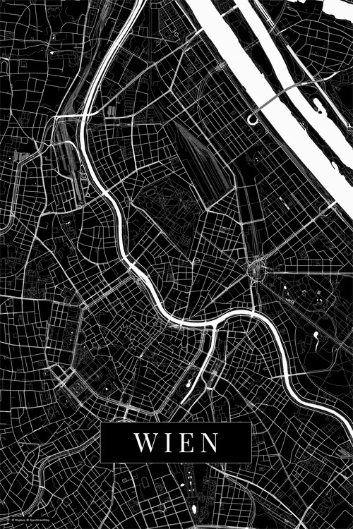 Plakát Wien black