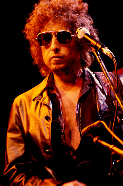 Plakát Writer composer Bob Dylan at a concert in the early 1980s