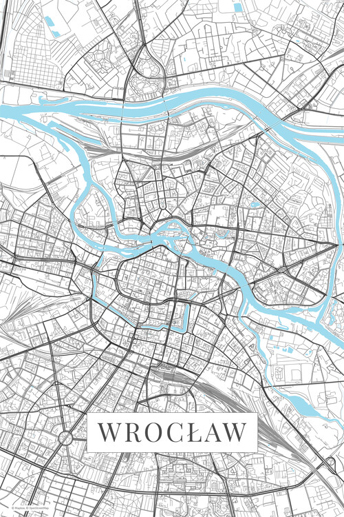 Plakát Wroclaw white