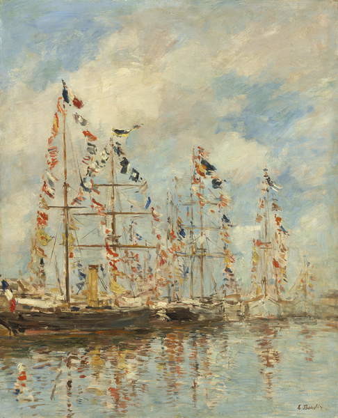 Plakát Yacht Basin at Trouville-Deauville, c.1895-6