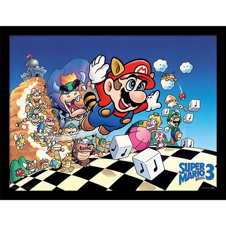 Super Mario Bros. 3 - Art Framed poster