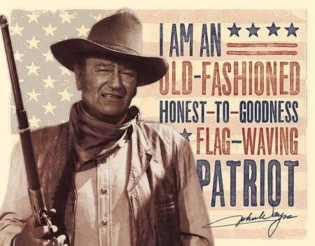 Plechová cedule John Wayne - Patriot