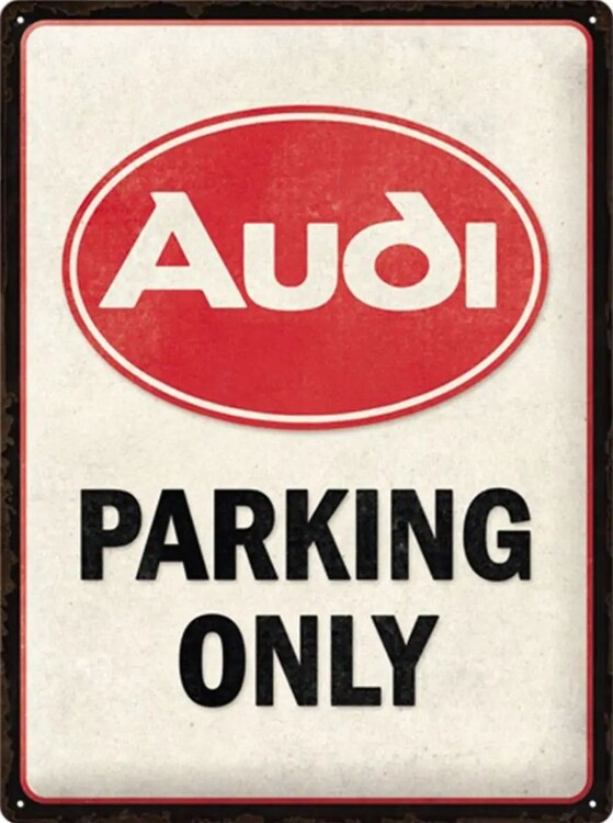 Plechová cedule Audi - Parking Only