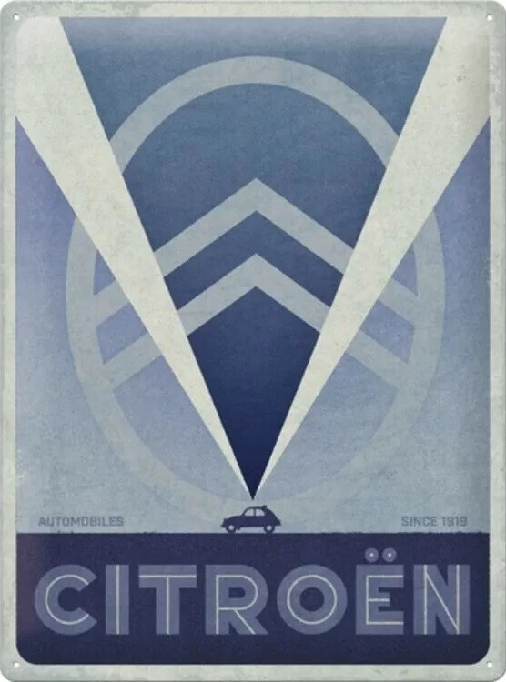 Plechová cedule Citroen 2CV Logo