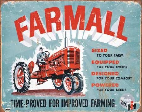 Plechová cedule FARMALL - Model A traktor