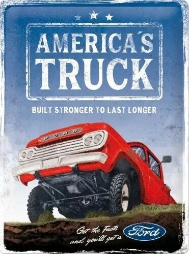 Plechová cedule Ford - F100 - America's Truck