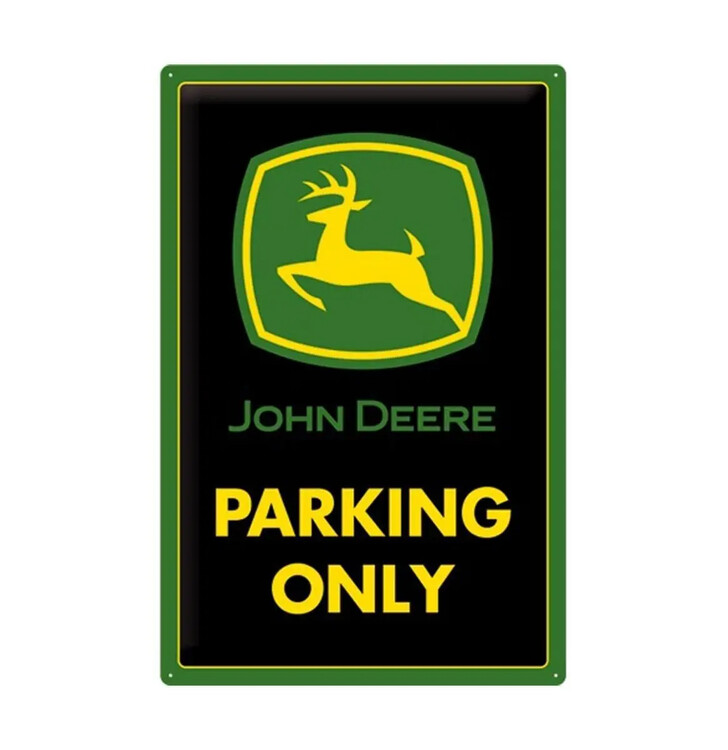 Plechová cedule John Deere - Parking Only