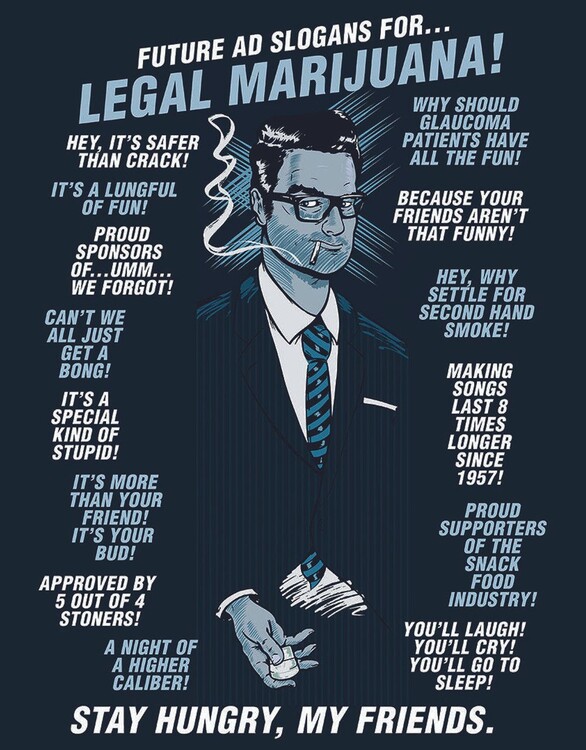 Plechová cedule Marijuana Slogans