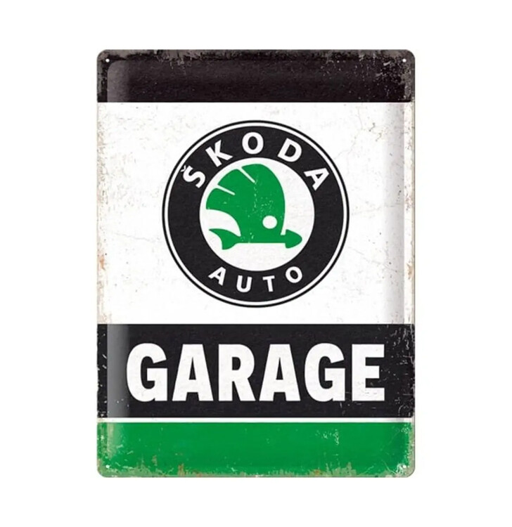 Plechová cedule Škoda - Garage