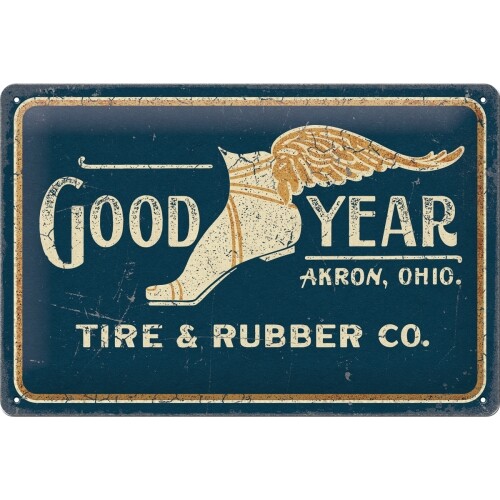 Plechová cedule Tire & Rubber Co. - Goodyear 1901