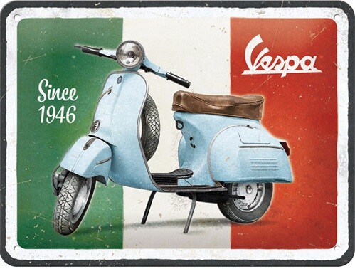 Plechová cedule Vespa - 1946