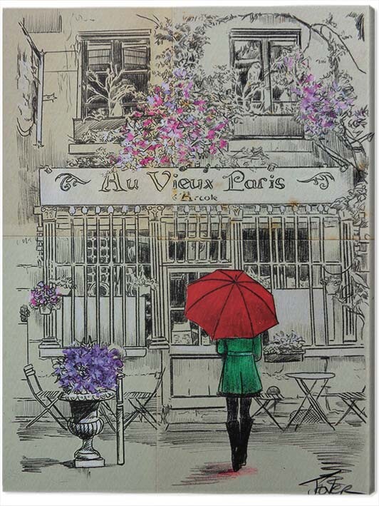 Obraz na płótnie Loui Jover - Au Vieux Paris
