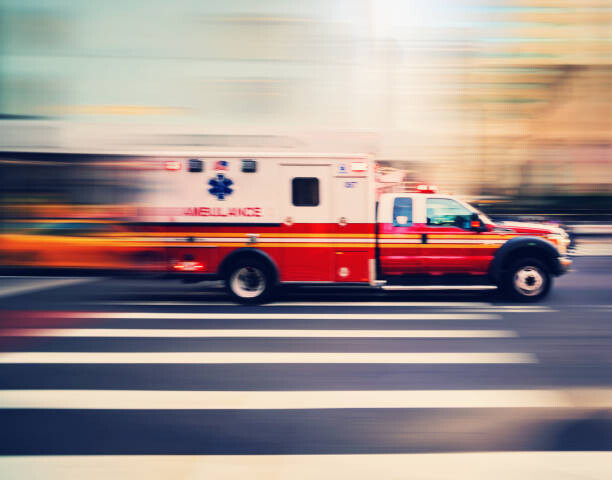 Obraz na płótnie Ambulance speeding in New York