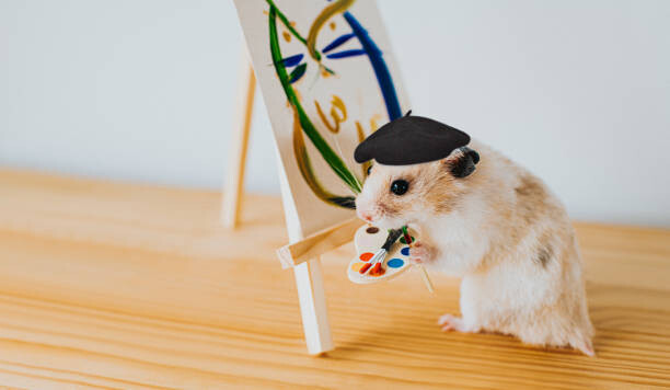 Obraz na płótnie Artist Hamster