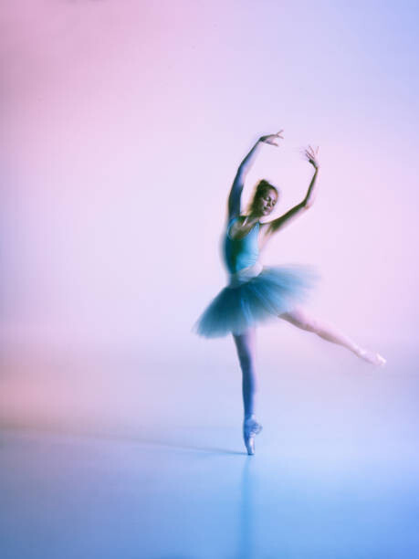 Obraz na płótnie Ballet dancer long exposure