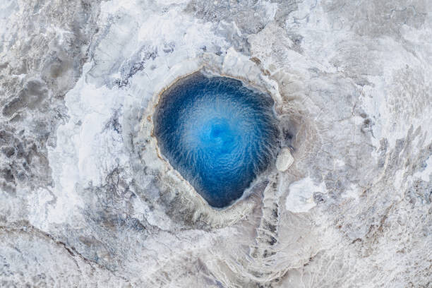Obraz na płótnie Close up drone shot showing a