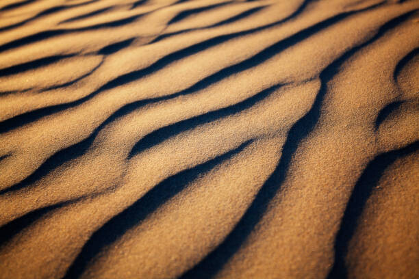 Obraz na płótnie Close up of corrugated sand patterns