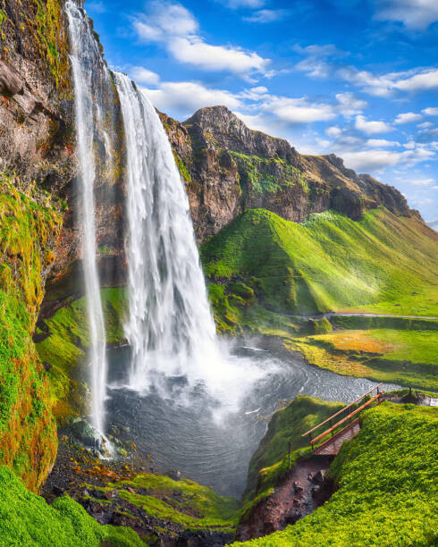 Obraz na płótnie Fantastic Seljalandsfoss waterfall