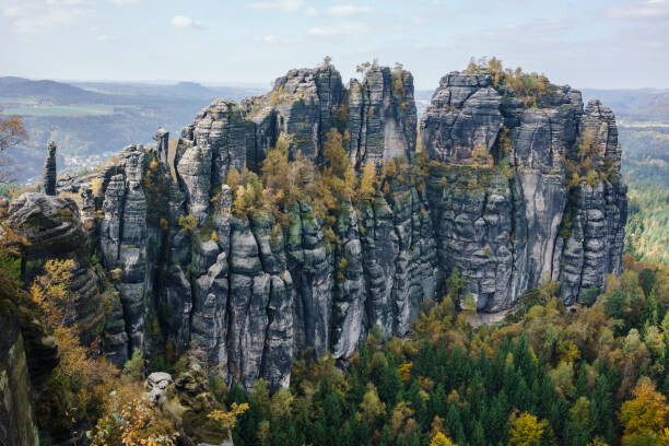 Obraz na płótnie High angle view of rocky cliffs