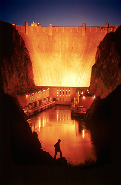 Obraz na płótnie Hoover Dam at Night