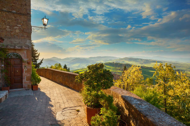 Obraz na płótnie Landscape in Tuscany, view from the
